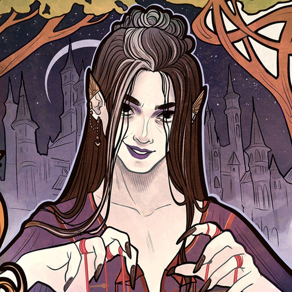 Critical Role Litografia Marisha Ray: 10th Anniversary Art Nouveau Illustrations 46 x 28 cm- sin marco