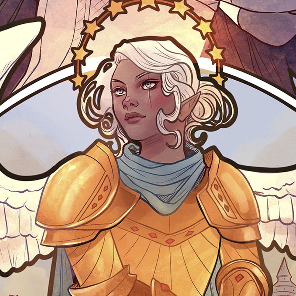 Critical Role Litografia Ashley Johnson: 10th Anniversary Art Nouveau Illustrations 46 x 28 cm- sin marco