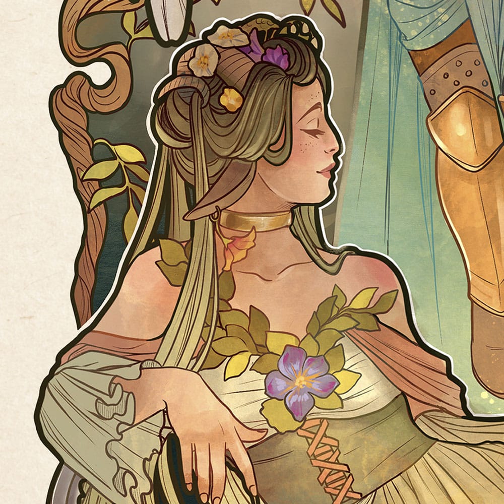 Critical Role Litografia Ashley Johnson: 10th Anniversary Art Nouveau Illustrations 46 x 28 cm- sin marco