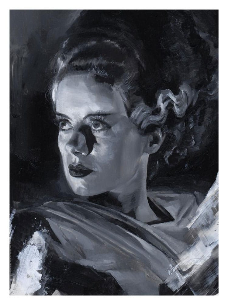 La novia de Frankenstein Litografia Bride of Frankenstein by Chris Valentine 41 x 31 cm - sin marco Frikytopia