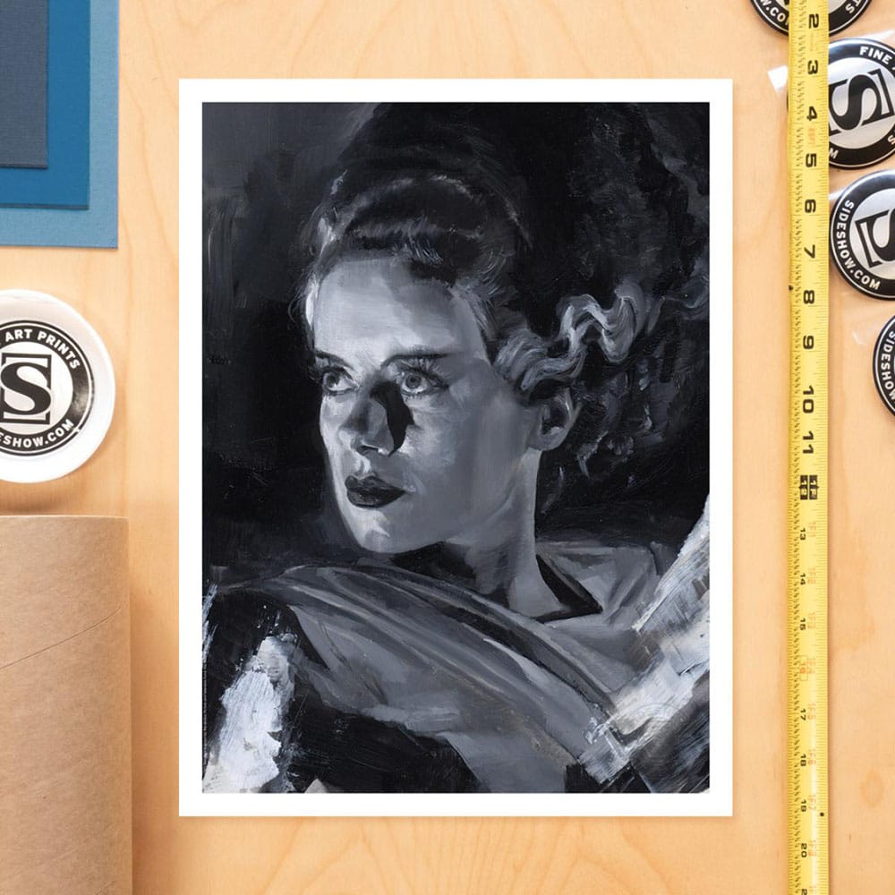 La novia de Frankenstein Litografia Bride of Frankenstein by Chris Valentine 41 x 31 cm - sin marco