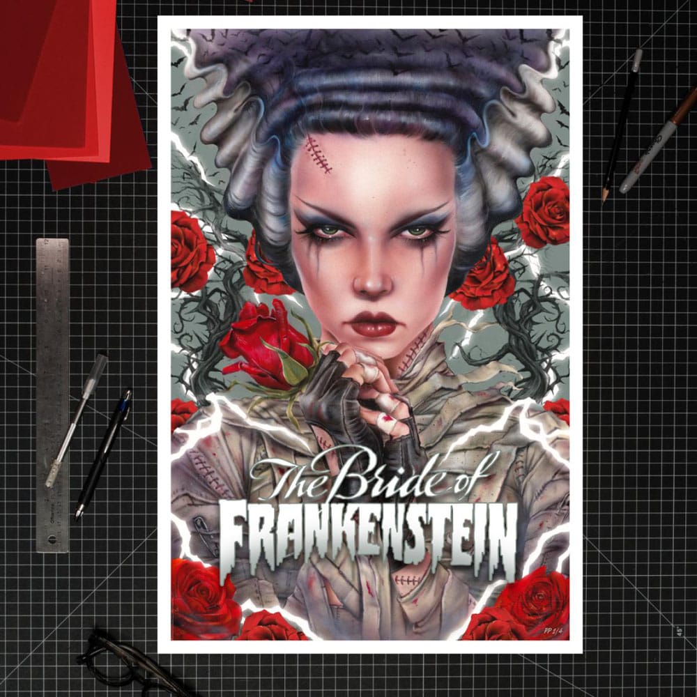 La novia de Frankenstein Litografia Bride Afterlife by Brian M. Viveros 61 x 41 cm - sin marco