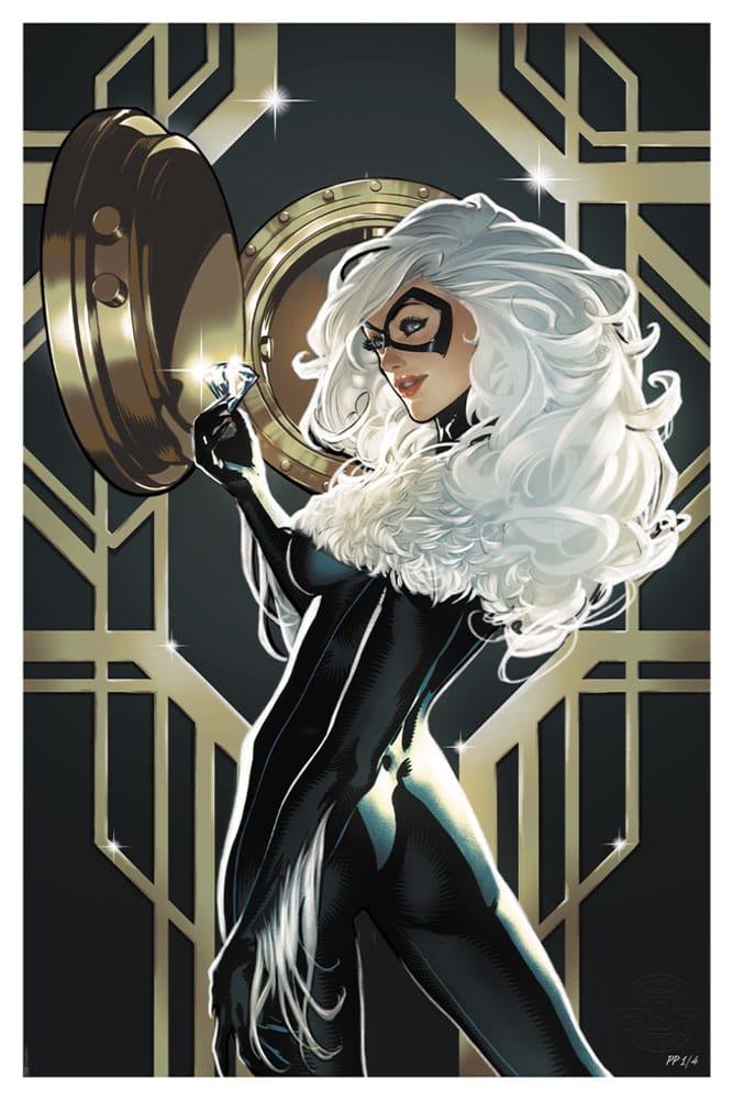 The Amazing Spider-Man Litografia Cosmic Black Cat 61 x 41 cm - sin marco Frikytopia
