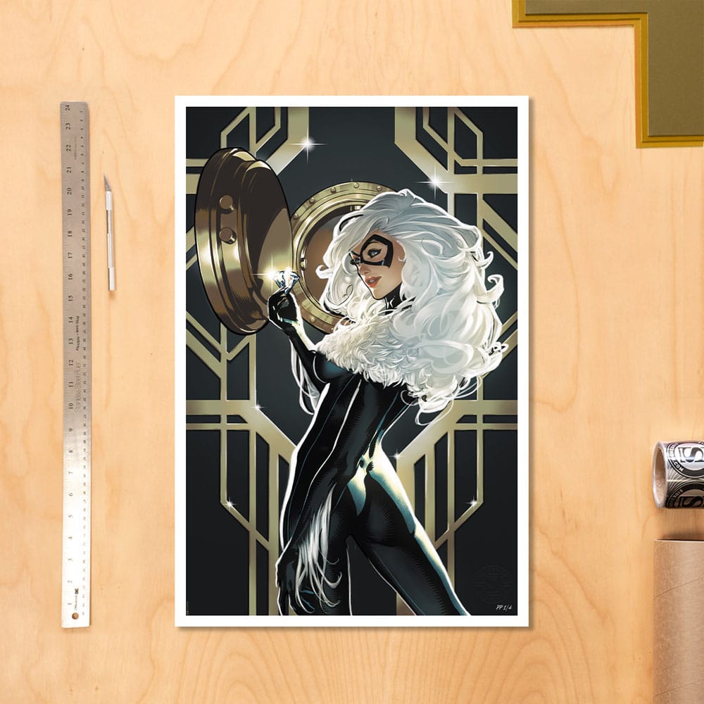The Amazing Spider-Man Litografia Cosmic Black Cat 61 x 41 cm - sin marco
