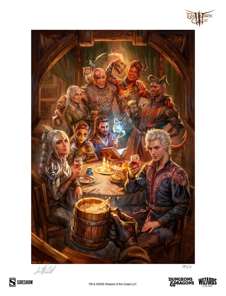 Baldur's Gate III Litografia The Elfsong Tavern 61 x 46 cm - sin marco Frikytopia