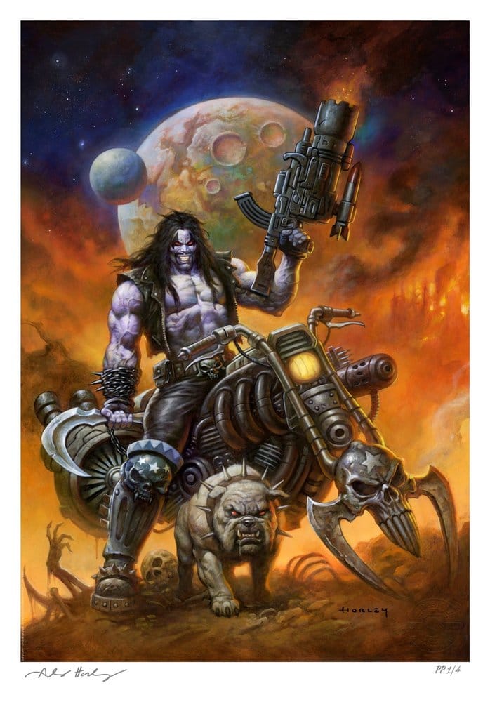 DC Comics Litografia Lobo™: The Main Man by Alex Horley 46 x 61 cm - sin marco Frikytopia