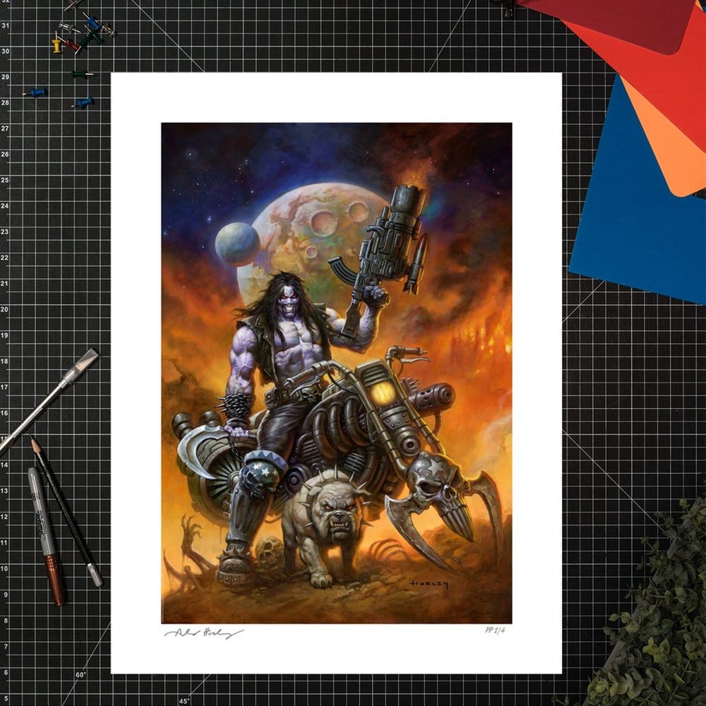 DC Comics Litografia Lobo™: The Main Man by Alex Horley 46 x 61 cm - sin marco