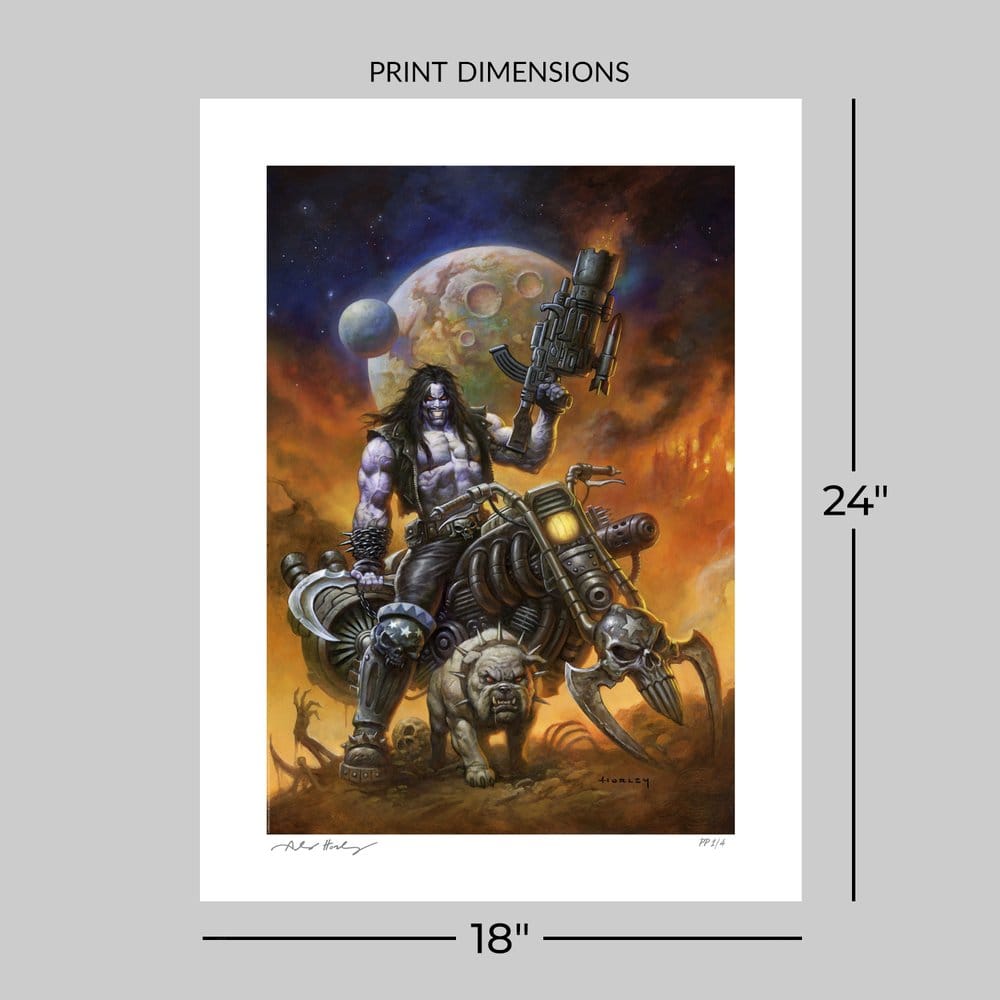 DC Comics Litografia Lobo™: The Main Man by Alex Horley 46 x 61 cm - sin marco