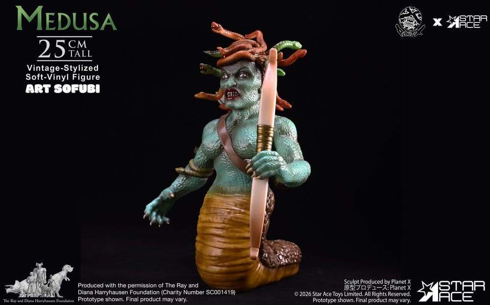 Ray Harryhausen Estatua Soft Vinyl Medusa (Vintage-Style) 25 cm