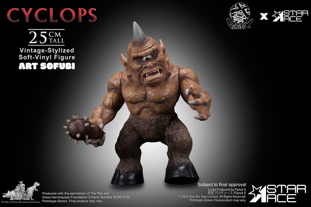Ray Harryhausen Estatua Soft Vinyl Cyclops (Vintage-Style) 25 cm Frikytopia