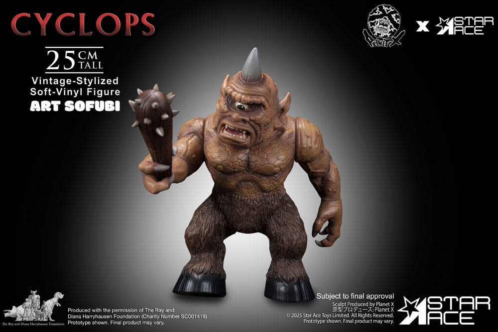 Ray Harryhausen Estatua Soft Vinyl Cyclops (Vintage-Style) 25 cm