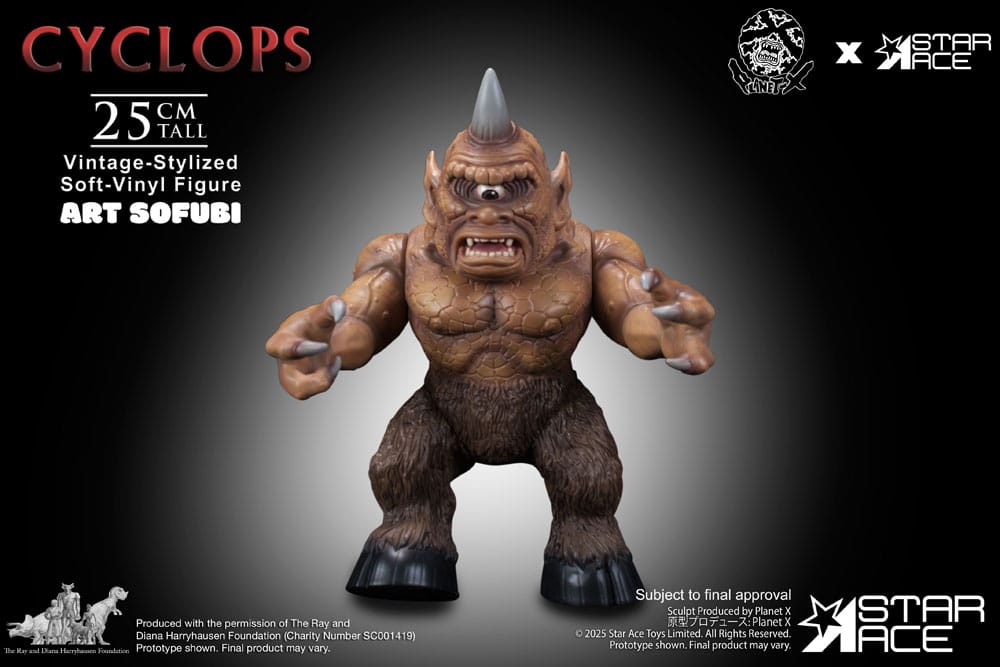 Ray Harryhausen Estatua Soft Vinyl Cyclops (Vintage-Style) 25 cm