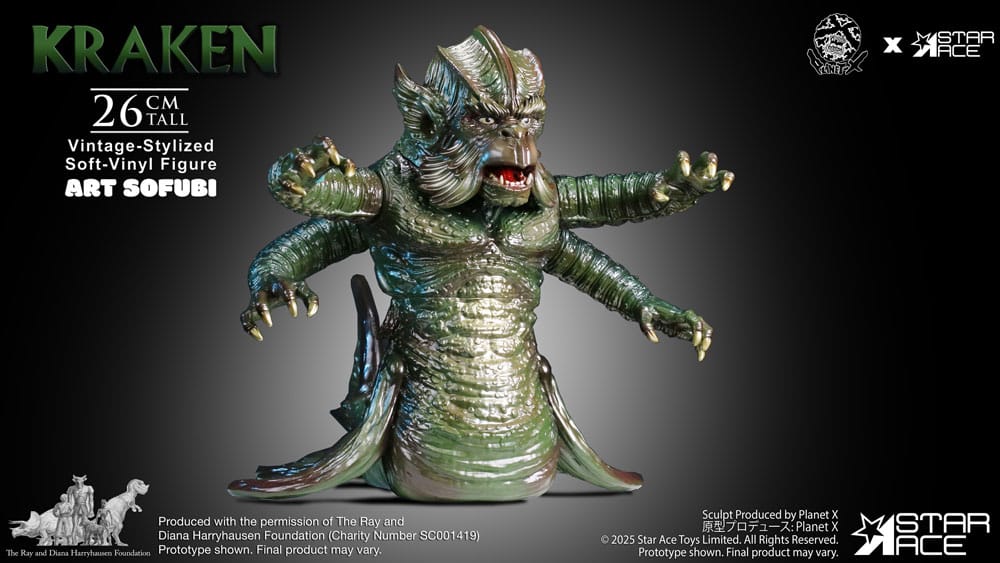 Ray Harryhausen's Estatua Soft Vinyl The Kraken Vintage Style 25 cm Frikytopia