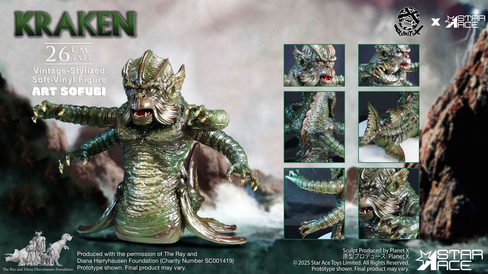 Ray Harryhausen's Estatua Soft Vinyl The Kraken Vintage Style 25 cm
