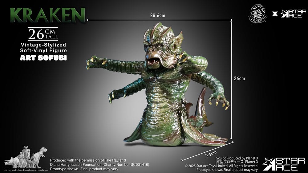 Ray Harryhausen's Estatua Soft Vinyl The Kraken Vintage Style 25 cm