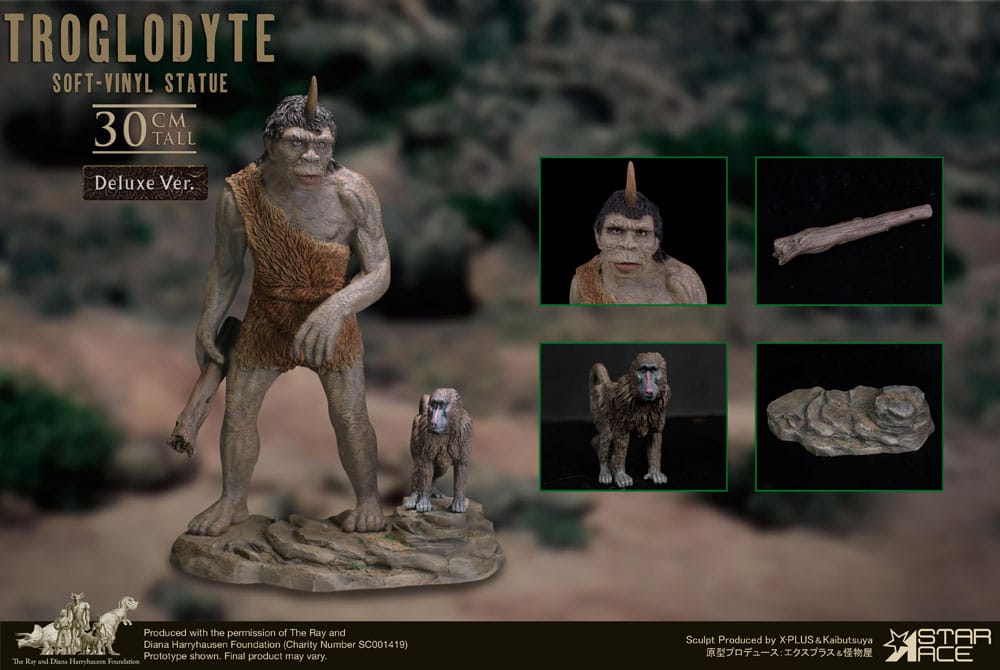 Ray Harryhausen's Estatua Soft Vinyl Troglodyte Deluxe Version 30 cm