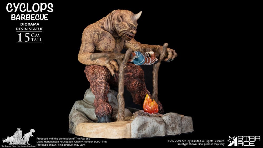 Ray Harryhausen Estatua 1/8 Cyclops Barbecue Scene 17 cm Frikytopia