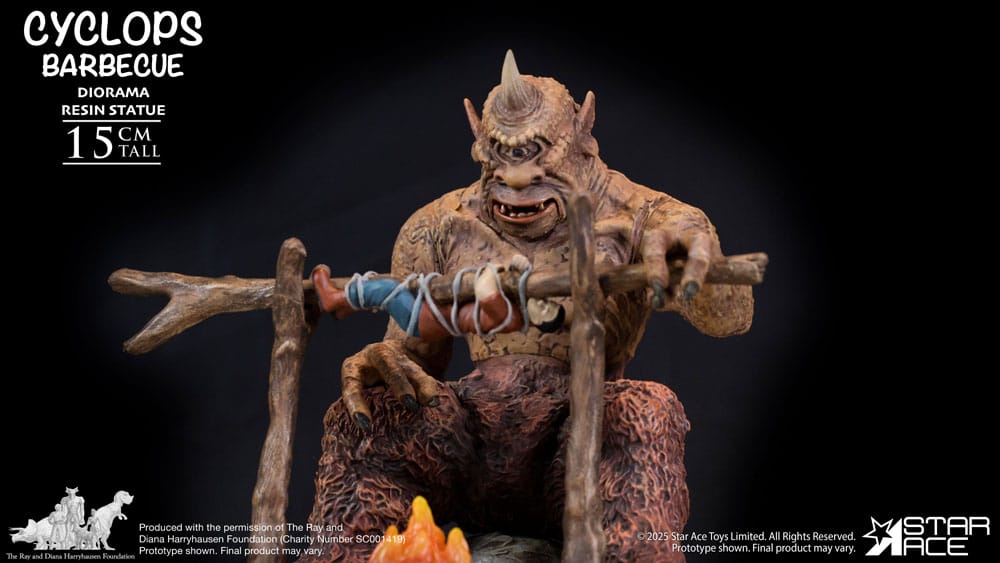 Ray Harryhausen Estatua 1/8 Cyclops Barbecue Scene 17 cm