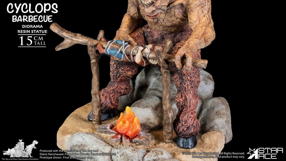 Ray Harryhausen Estatua 1/8 Cyclops Barbecue Scene 17 cm