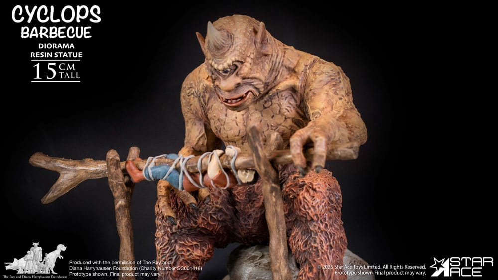 Ray Harryhausen Estatua 1/8 Cyclops Barbecue Scene 17 cm