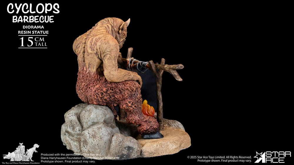 Ray Harryhausen Estatua 1/8 Cyclops Barbecue Scene 17 cm