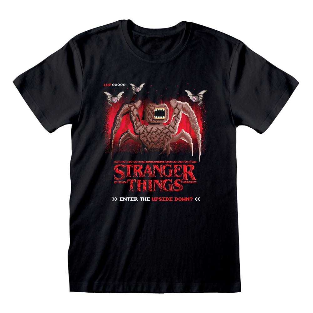 Stranger Things Camiseta 8 Bit Upside Down talla L Frikytopia