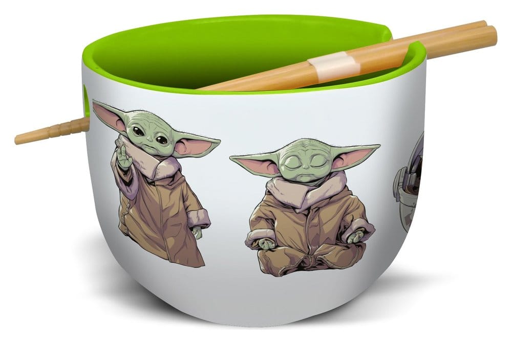 Star Wars: The Mandalorian Bol para Ramen con Palillos Grogu Frikytopia