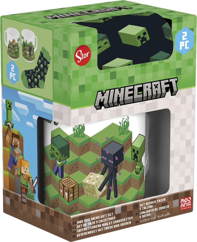 Minecraft Juego de taza y calcetines Frikytopia