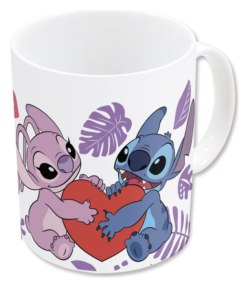 Lilo & Stitch Taza Angel & Stitch Heart 325 ml Frikytopia