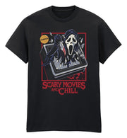 Steven Rhodes Camiseta Scary Movies And Chill Black Talla M