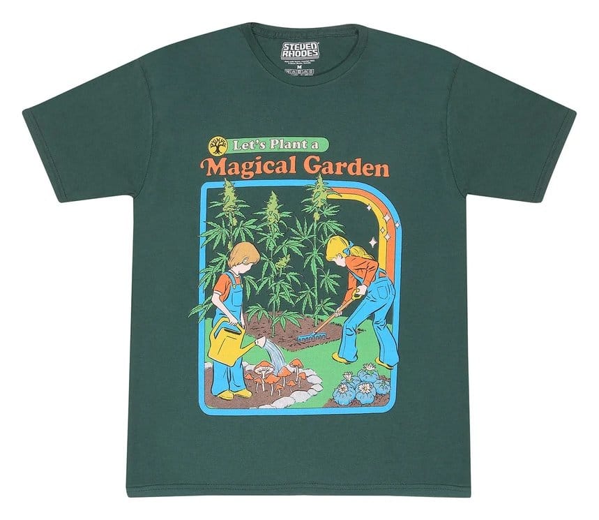 Steven Rhodes Camiseta Let's Plant A Magical Garden Green Talla S