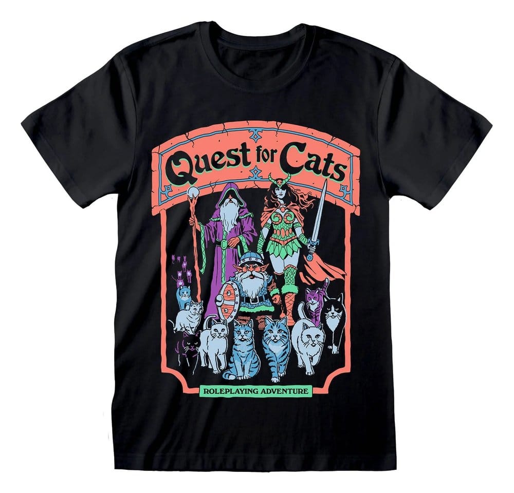Steven Rhodes Camiseta Quest For Cats Black Talla S Frikytopia