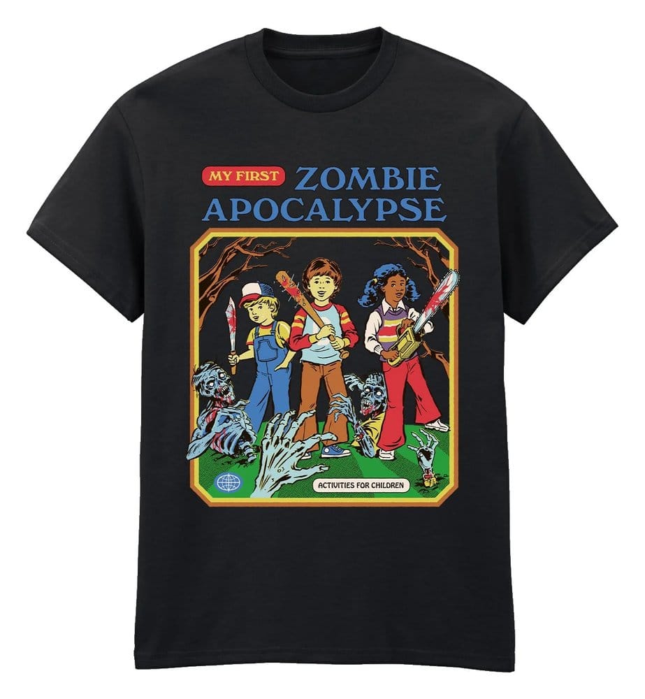 Steven Rhodes Camiseta Zombie Apocalypse Basic Black Talla S Frikytopia