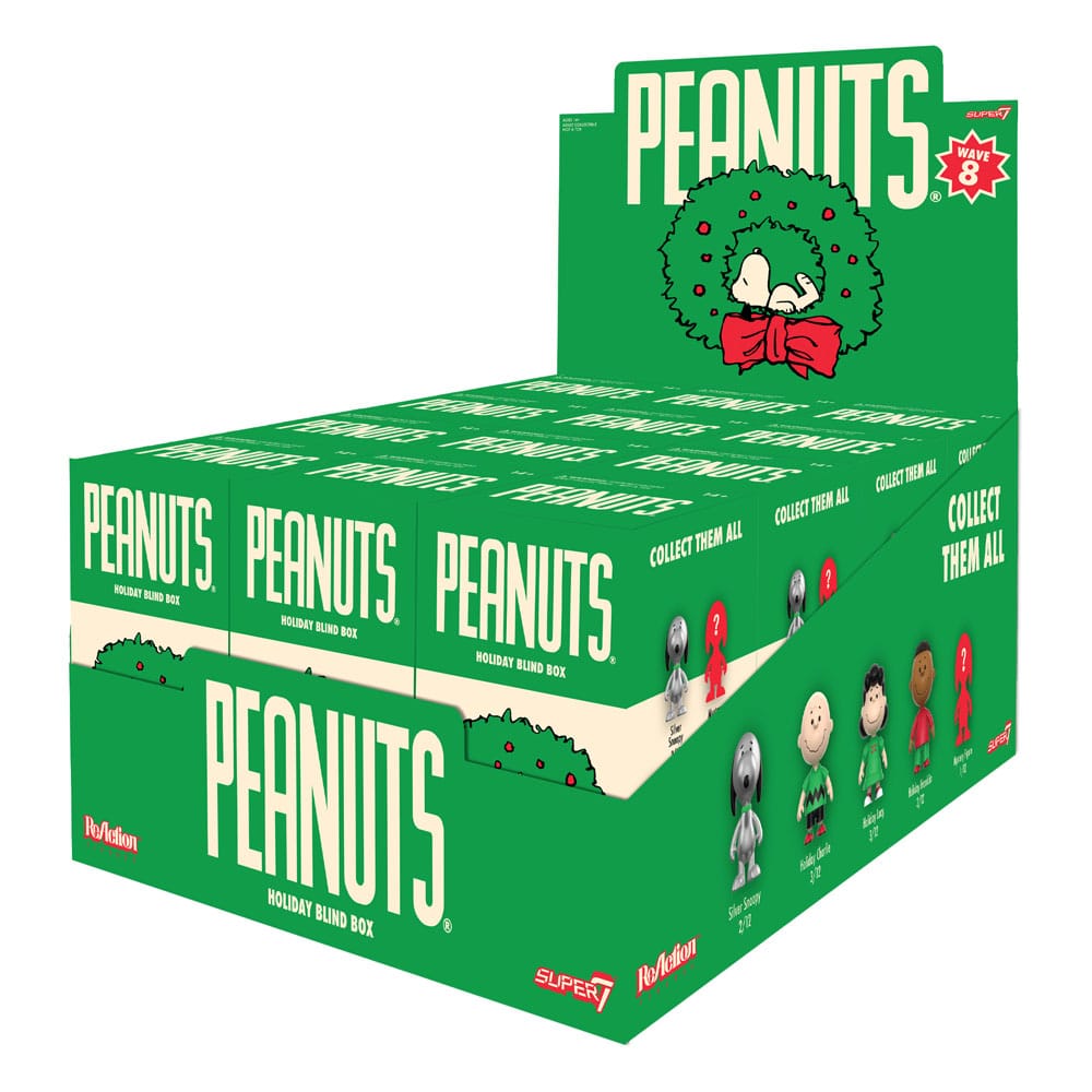 Peanuts Figuras Figuras ReAction Wave 08 Holiday 10 cm Cajas Sorpresas Expositor (12)