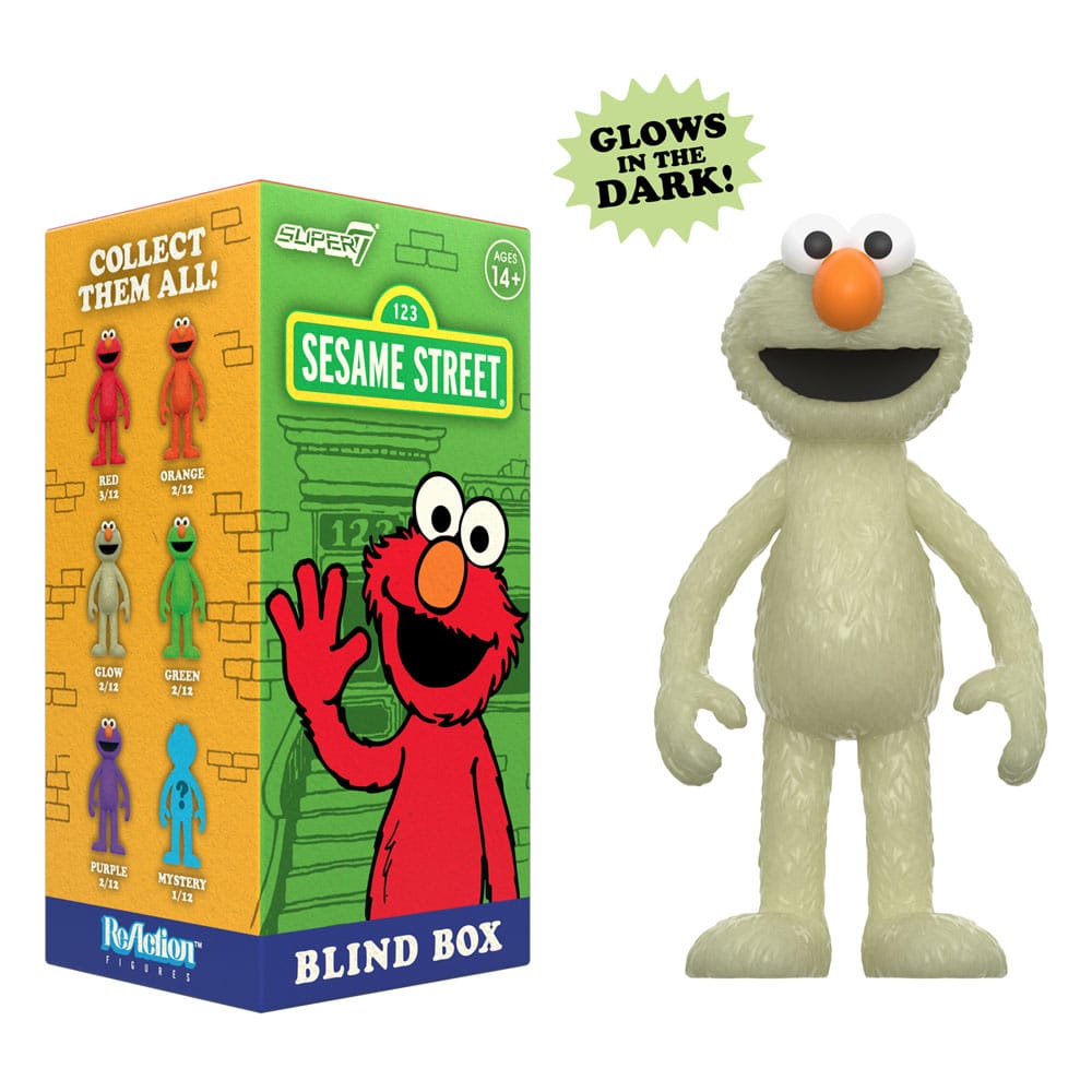 Sesame Street Figuras Figuras ReAction Wave 04 Elmo 10 cm Cajas Sorpresas Expositor (12)
