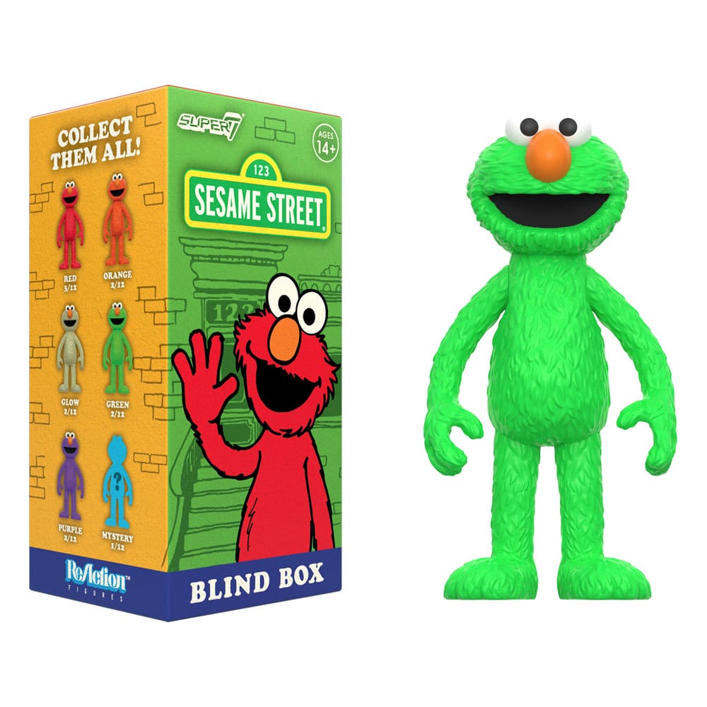Sesame Street Figuras Figuras ReAction Wave 04 Elmo 10 cm Cajas Sorpresas Expositor (12)