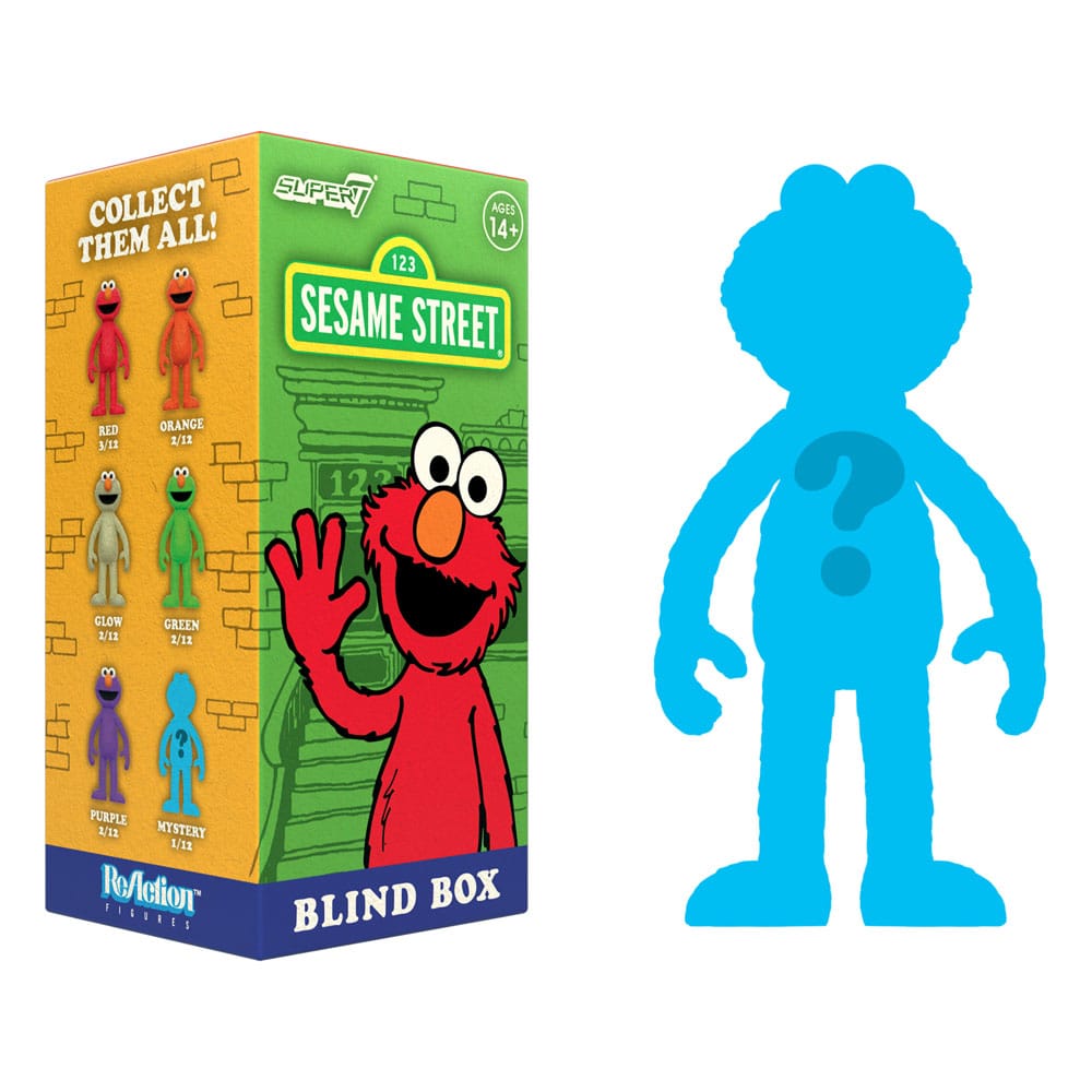 Sesame Street Figuras Figuras ReAction Wave 04 Elmo 10 cm Cajas Sorpresas Expositor (12)