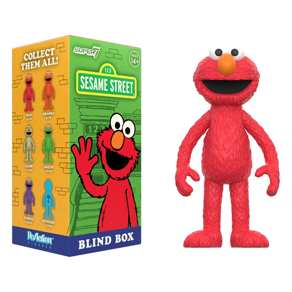 Sesame Street Figuras Figuras ReAction Wave 04 Elmo 10 cm Cajas Sorpresas Expositor (12)