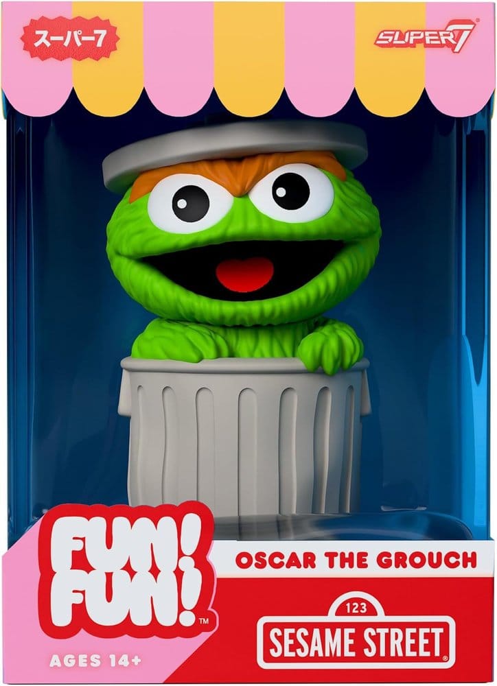 Barrio Sésamo Figura Soft Vinyl Fun! Fun! Wave 01 - Oscar the Grouch 18 cm Frikytopia