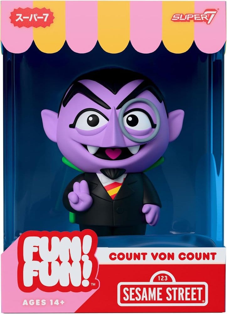 Barrio Sésamo Figura Soft Vinyl Fun! Fun! Wave 01 - Count von Count 18 cm Frikytopia