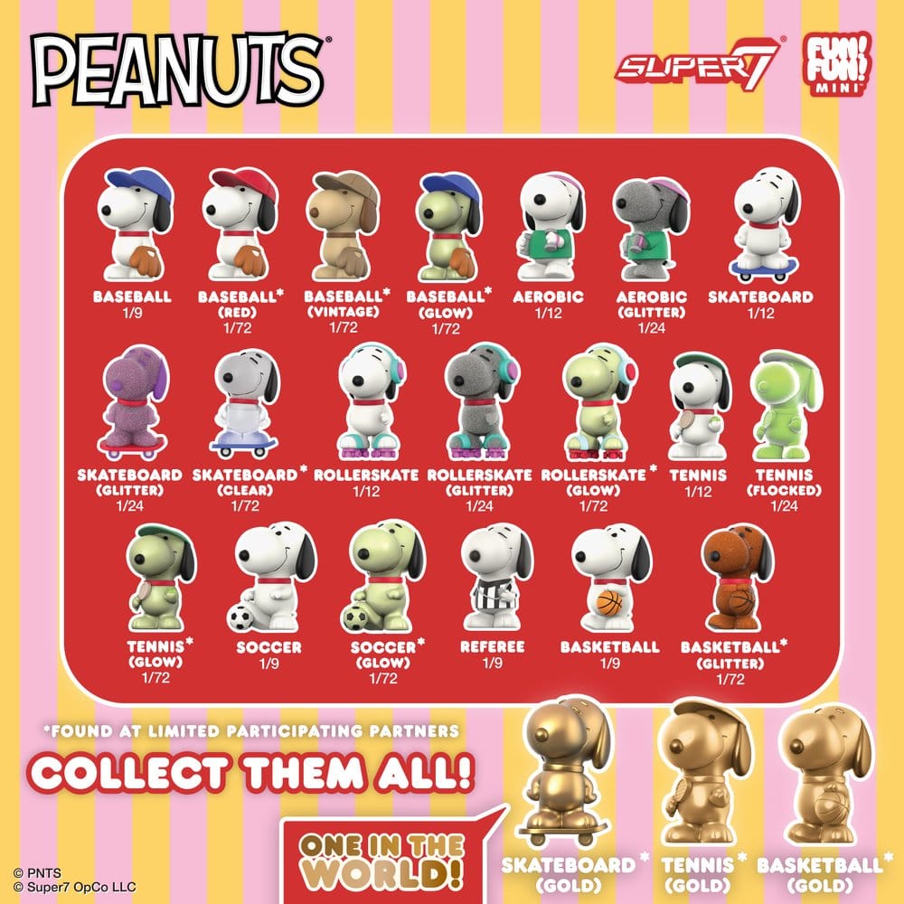 Peanuts Fun! Fun! Figuras Mini Wave 01 Athlete Snoopy Blind Box Display (9)