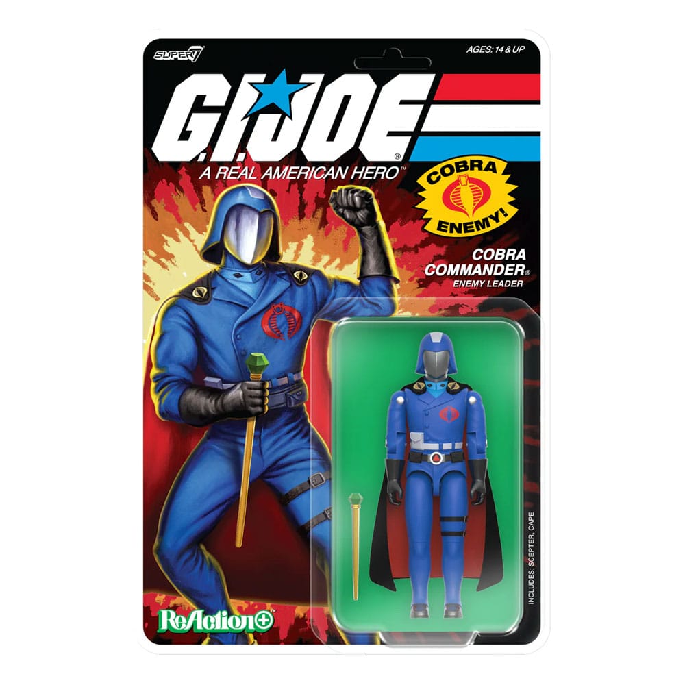 GI Joe Figura ReAction+ Wave 06 Cobra Commander (Movie, Black Cape) 10 cm