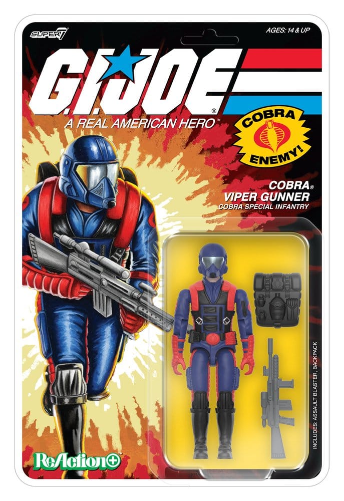 G.I. Joe ReAction+ Figura Wave 09 Cobra Viper Gunner Frikytopia