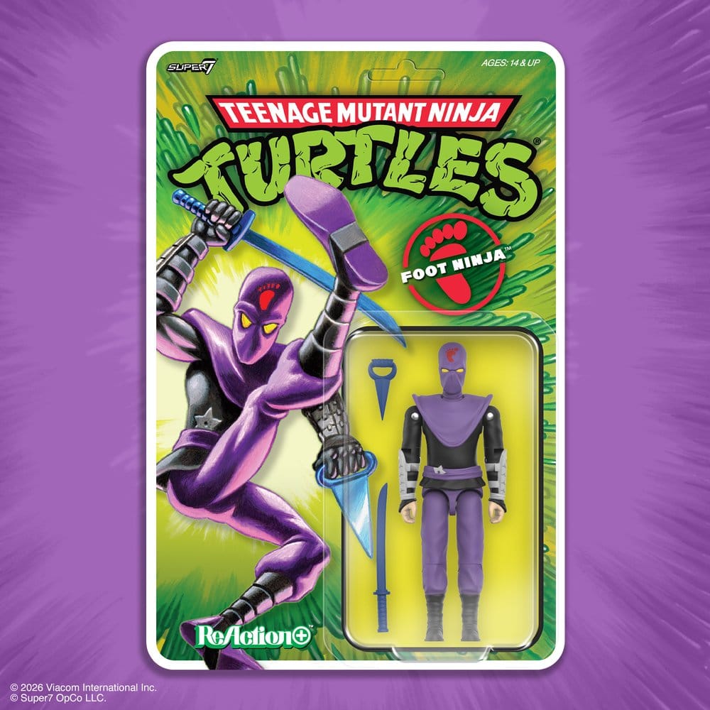 Teenage Mutant Ninja Turtles ReAction+ Figura Wave 01 Foot Ninja Frikytopia