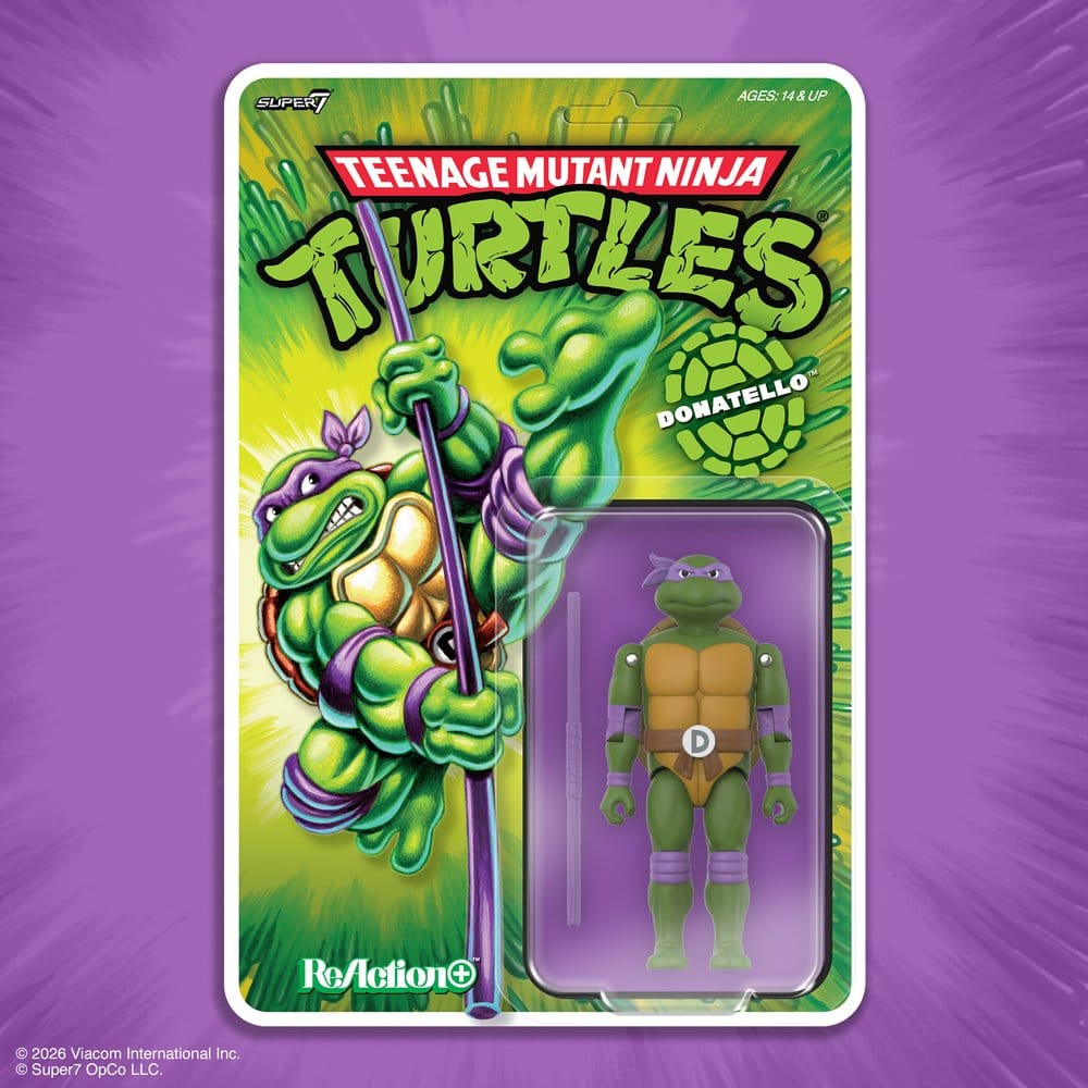 Teenage Mutant Ninja Turtles ReAction+ Figura Wave 01 Donatello Frikytopia
