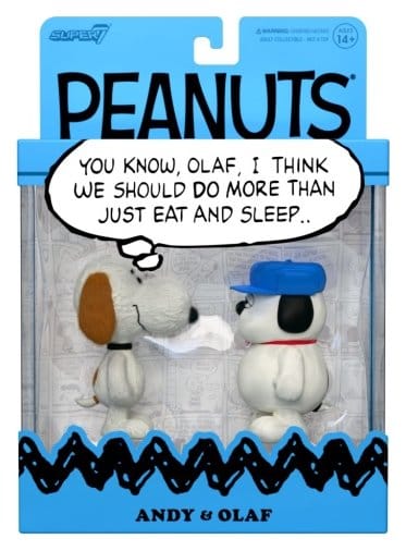 Peanuts ReAction pack de 2 Figuras Olaf & Andy 10 cm Frikytopia