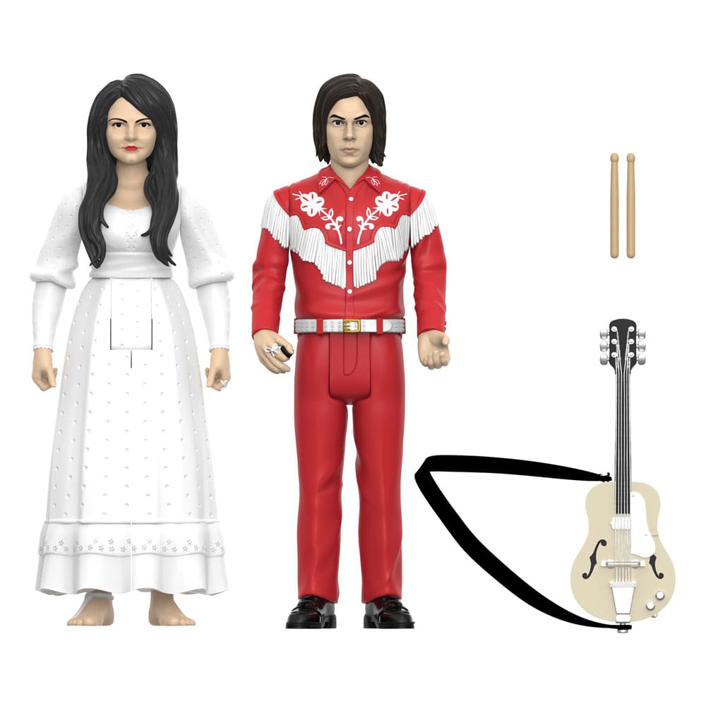 The White Stripes pack de 2 Figuras ReAction Wave 02 The White Stripes (Elephant) 10 cm Frikytopia