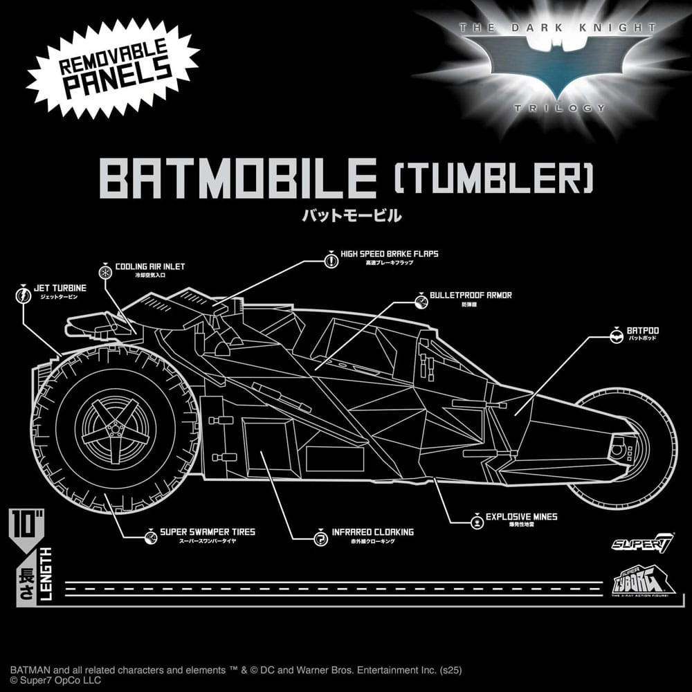 Batman 1989 Vehículo Super Cyborg Batmobile Tumbler (Full Color) 33 cm