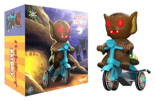 Super7 Super Cycles Vehículo Bat Boy (Brown w/ Blue Trike)