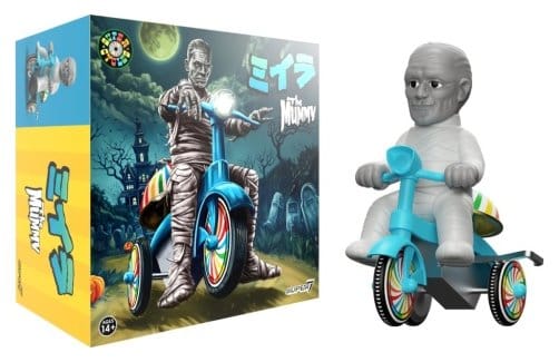 Universal Monsters Super Cycles Vehículo The Mummy (Light Grey w/ Blue Trike)